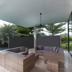 Retractable Side Awning, UV 50+ Full Aluminum Rust-Proof Patio Sunshine Screen, 280 g Thicken Privacy Divider & Wind Screen
