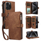 PU Leather Phone Case for IPhone 17Air  17 Pro Max 16 Pro Max 16e 15 14 13 12 11 Pro Max Plus  Flip Wallet Style Phone Cover