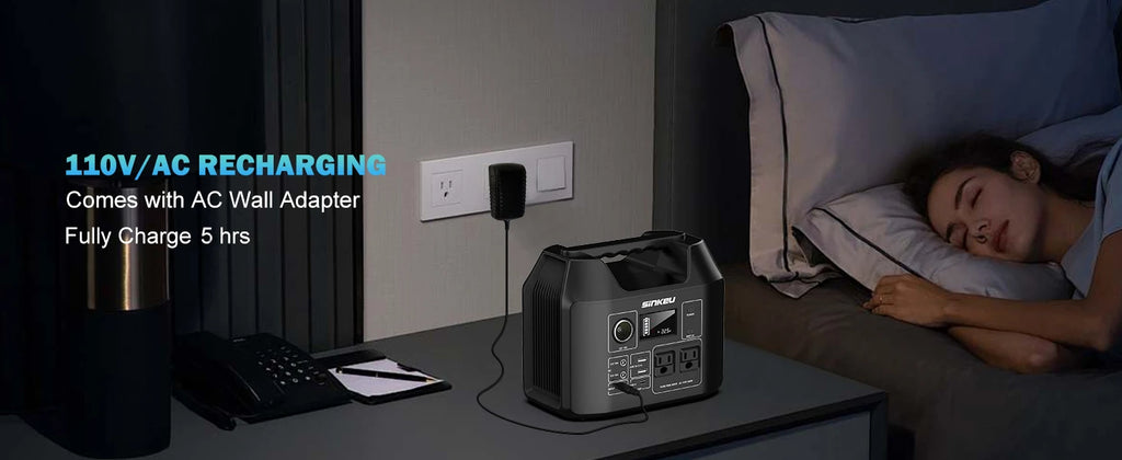 Portable Power Station 300W/150W Solar Generator Power Bank 110V/230V AC/DC/USB/USB C LiFePO4 Battery Pack For Camping CPAP RV