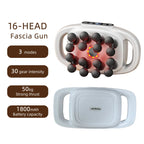 42-Heads Fascia Gun High-Frequency Vibration Body Massage Gun Back and Waist Massager Neck Shoulder Massager Muscle masajeador