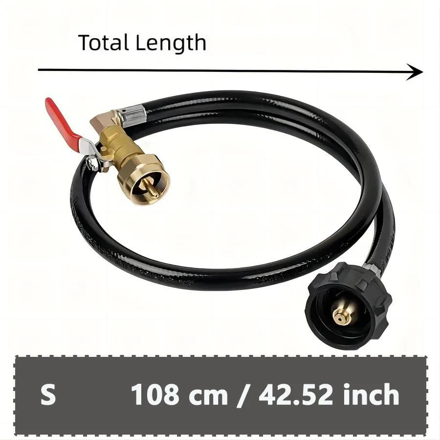1pc,Propane Tank Refill Adapter Kit,3ft Hose With Safety Shutoff Valve,Easily Fill 1lb Bottles From 20lb,Kitchen Accessaries