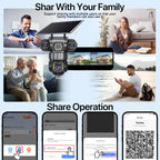 6K 15MP 4G SIM Solar Camera Outdoor 3 Lens 3 Screen Surveillance CCTV PTZ Human Detect Auto Tracking Solar Security Camera V380