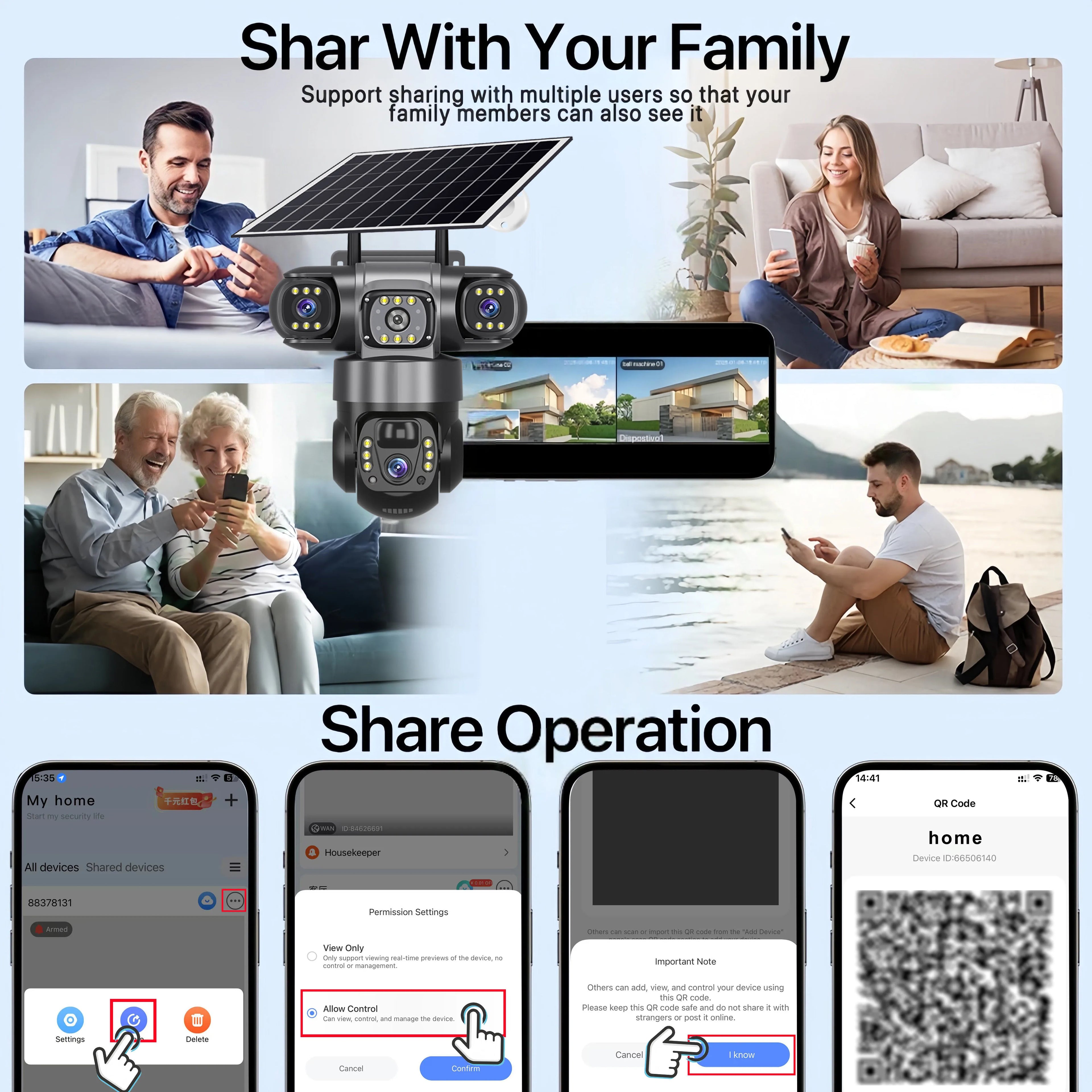 6K 15MP 4G SIM Solar Camera Outdoor 3 Lens 3 Screen Surveillance CCTV PTZ Human Detect Auto Tracking Solar Security Camera V380