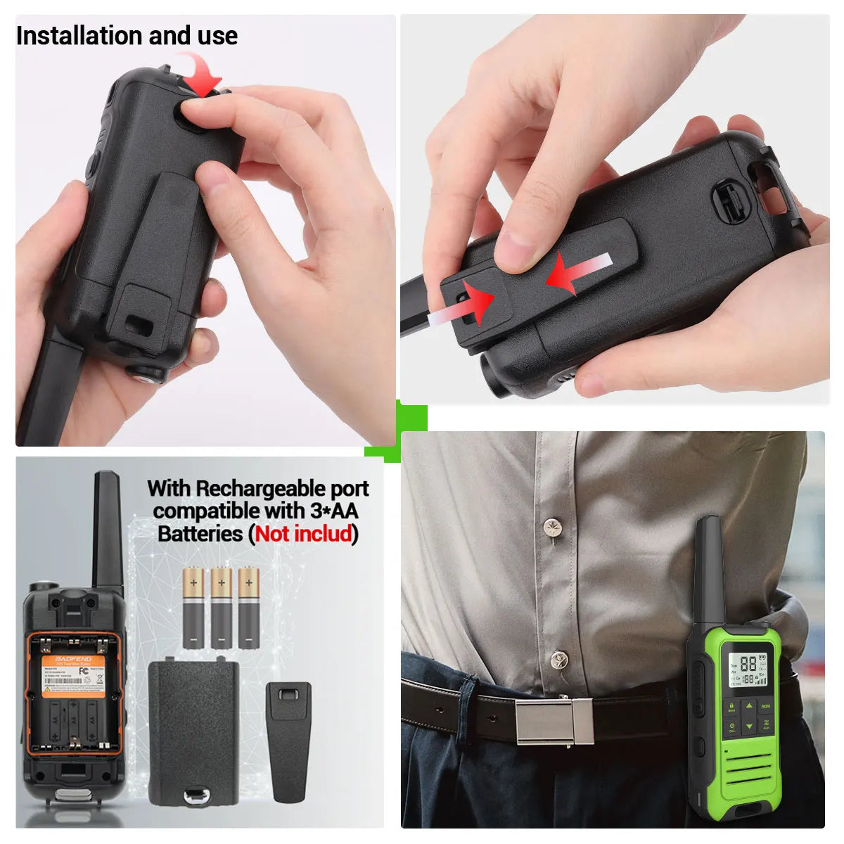 2pcs Baofeng F22 Mini Walkie Talkie PMR Communication Radio Profesional Walkie Talkies Ham Radio Transceiver For Restaurants