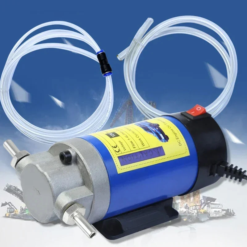 12V Oil Pump Convenient 1-4L/min Oil Pump Electric Oil Suction Oil Change Pump Rainbow Car Motorcycle Tool
