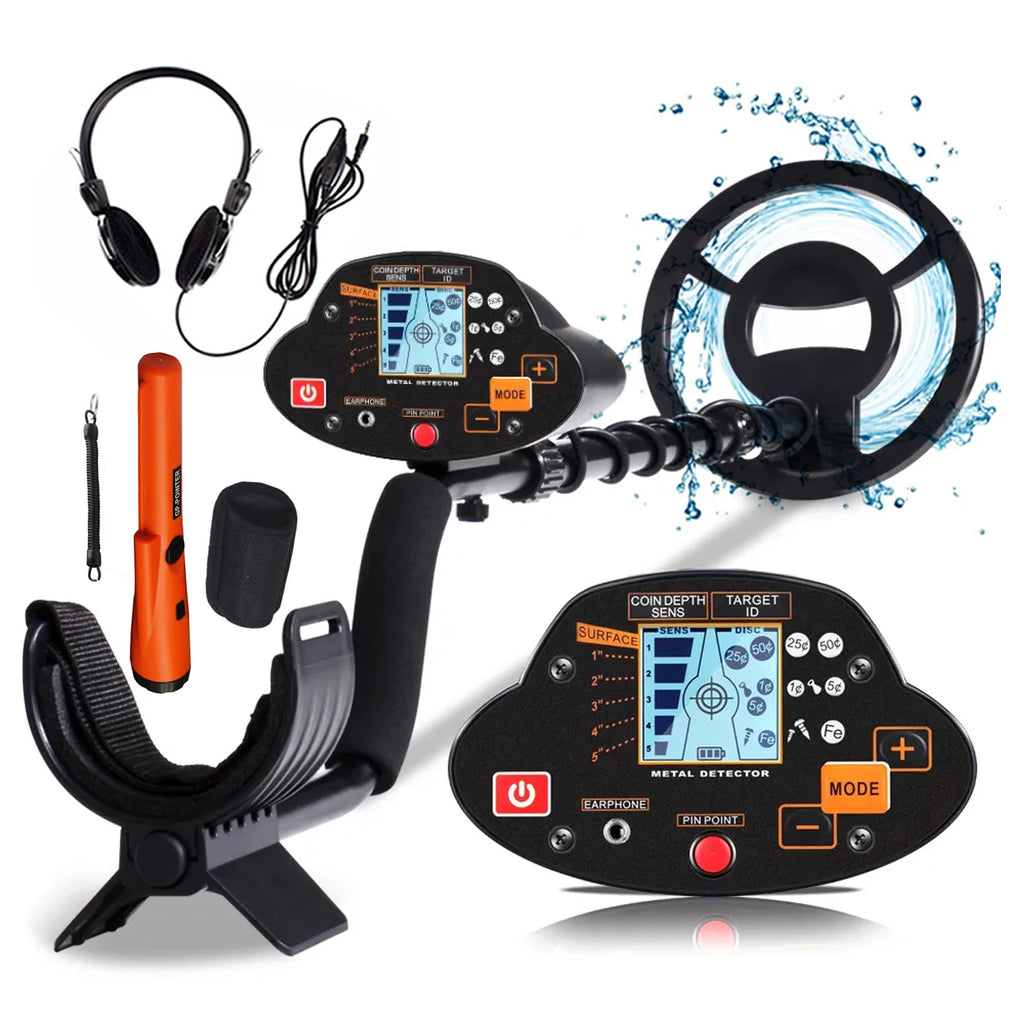 MD-5030 Underground Metal Detector LCD Display Pinpoint Function High Sensitivity Waterproof Search Coil for Coins,Relics,Gold