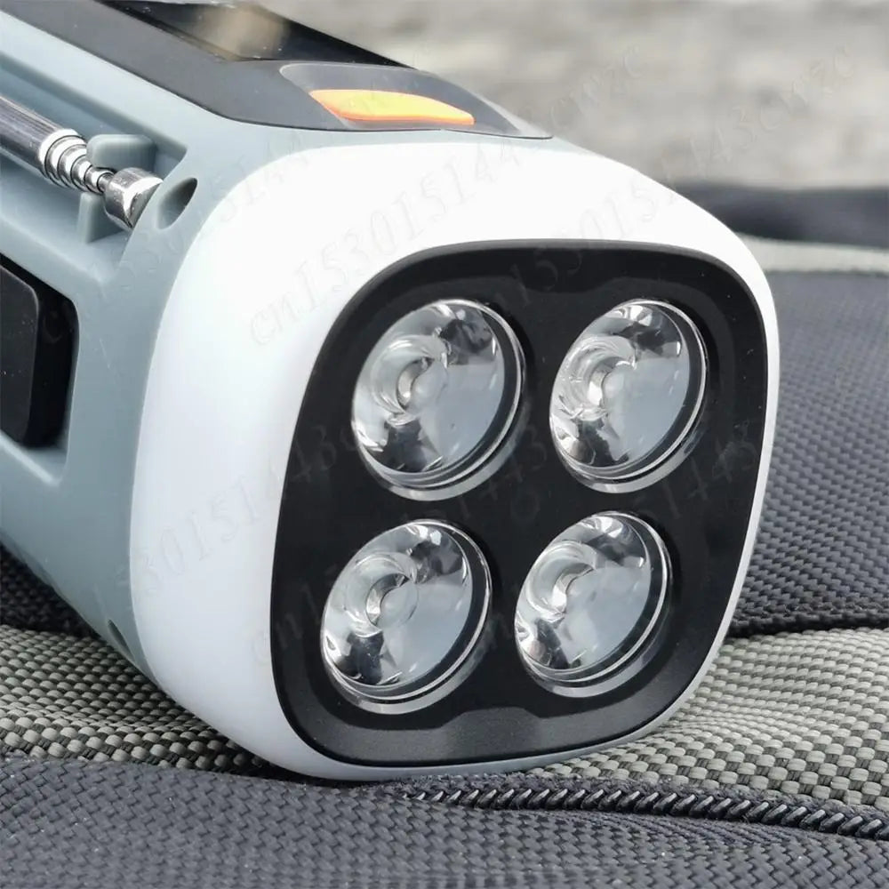 Solar Hand Crank Radio DAB FM Radio with Flashlight BT Speaker Emergency Weather Radio Rechargeable for Emergency Camping