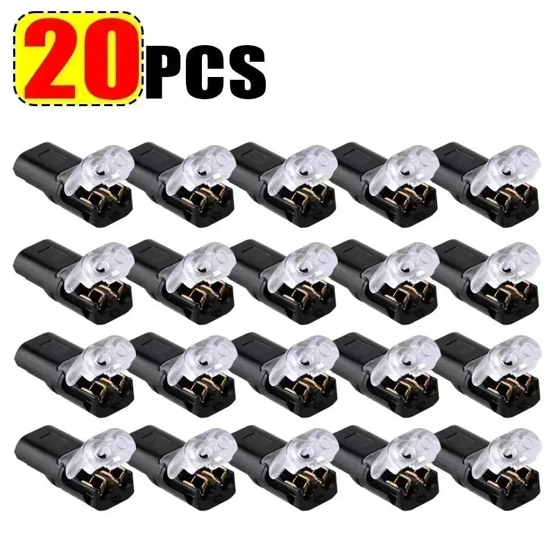 20/30/50 Pcs Waterproof Plug Wire Connector 2 Pin Way Cable Plug Car Electric Wire Snap Connectors Strip Terminal Connection