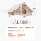 VEVOR Inflatable Tents for Camping Easy Setup Blow up Tent with Hand Pump 300D Oxford Tent with Stove Jack Storage Bag Included