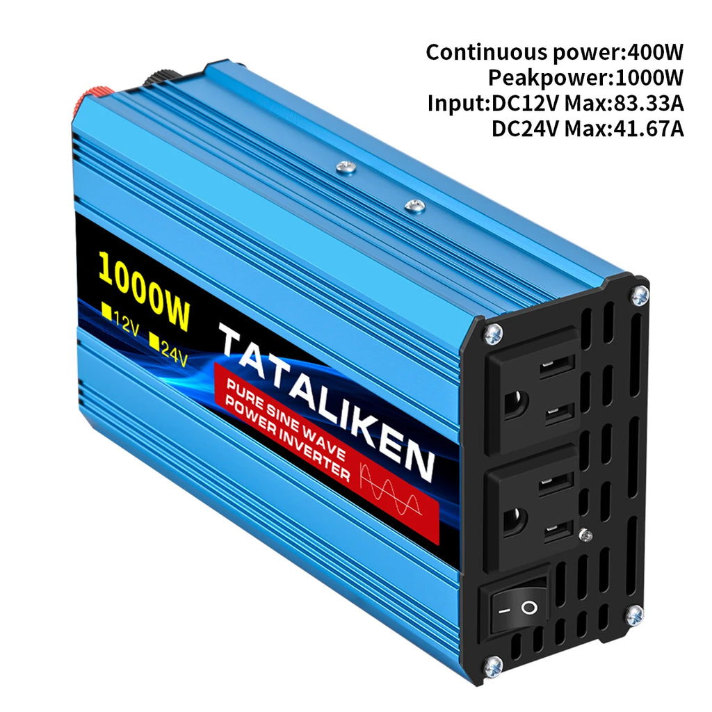 Pure sine wave inverter American socket 3500 w / 4500 w / 5000 w / 6000 w / 7000 w / 8000 w household portable digital display i