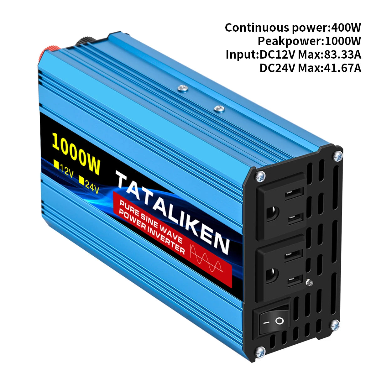 Pure sine wave inverter American socket 3500 w / 4500 w / 5000 w / 6000 w / 7000 w / 8000 w household portable digital display i