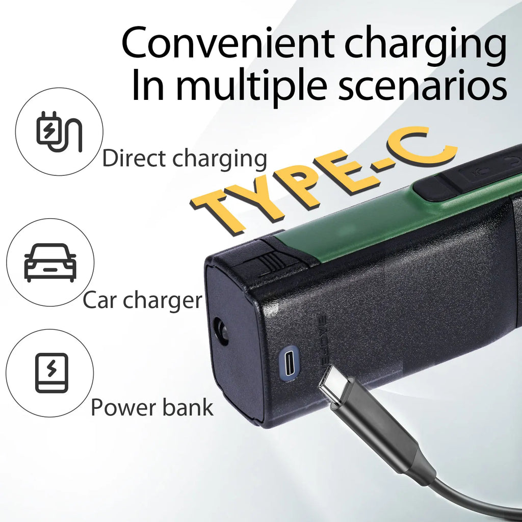 Walkie Talkie Baofeng UV-32 Air Band 10W GPS Amateur FM Two Way Radio with 2.0" HD Screen and 2200mah USB-C Charging Battery