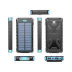 Xiaomi 50000mAh Large Capacity Solar Power Bank Outdoor Compass Waterproof External Battery Flashlight For iPhone Samsung