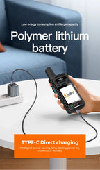 Zello POC Radio 2.4" Android 8.1 Smart Walkie Talkie, 4G SIM/WiFi, 100-Mile Long Range, Bluetooth Handheld Radio