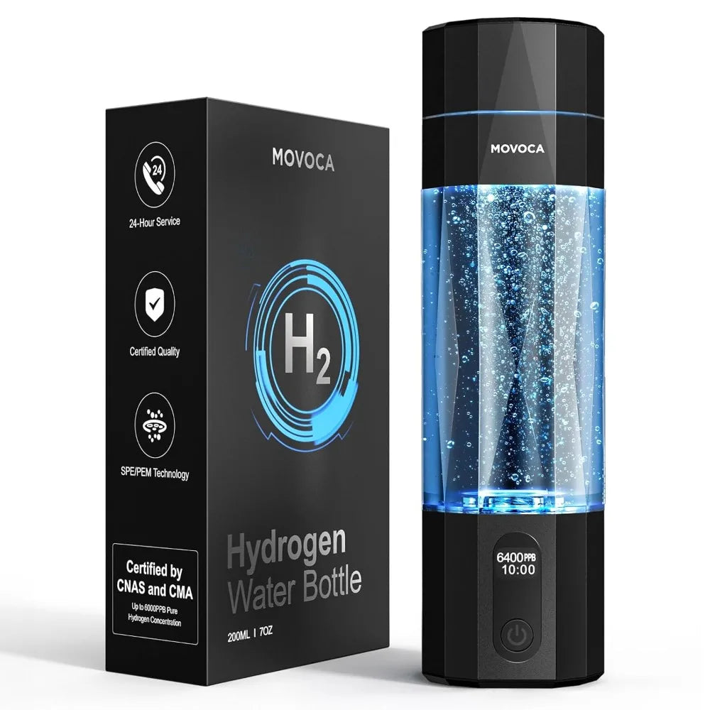 Upgrade Hydrogen Water Bottle 6400PPB Generator SPE PEM Tech 7OZ Portable Health Gift