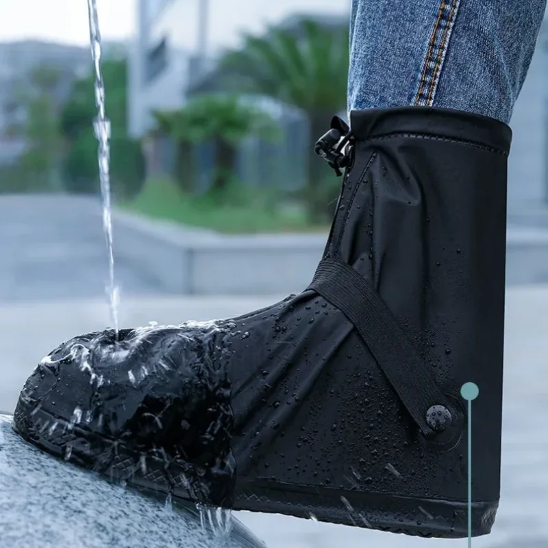 S-XXL Waterproof Rain Shoes Cover Reusable Water Boots Anti-Slip Cycling Hiking Overshoes Rain Snow Wet Sand Shoes Protectors