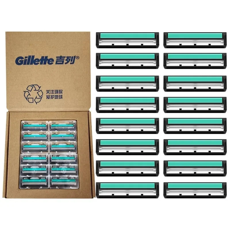 Gillette 2-layer Razor Blade for Vector 2 Razor Refills Set 16pcs Multiple Sets To Choose