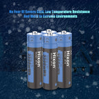 Hixon AA Li-ion Rechargeable Batteries  1.5V High Capacity of 3500mWh Super Durable, Good Energy Storage, Fast Discharge