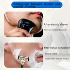6-Layers Safety Razor Set High Quality Men Razor Sharp Stainless Steel Shaving Changeable Shaver Head Blade ﻿