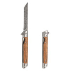 Damascus Pattern Folding Knife Multi-Purpose Outdoor Camping Quick Open Pocket Knife Stainless Steel Folding Knife