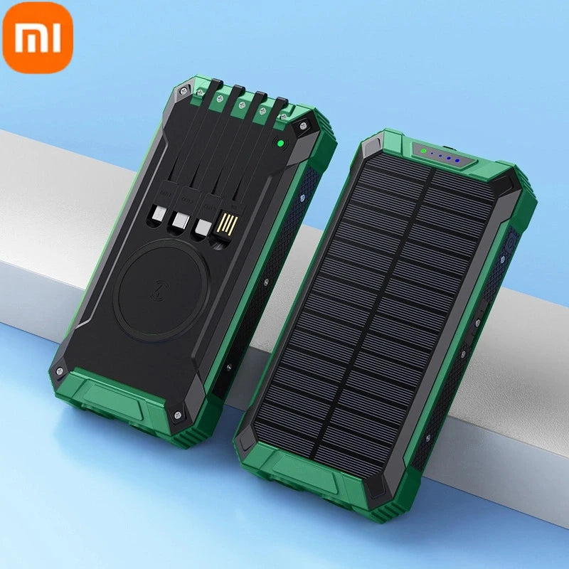 XIAOMI Solar Power Bank Wireless 200000mAh Large Capacity Fast Charging External Battery Outdoor Survival Emergency Equipment
