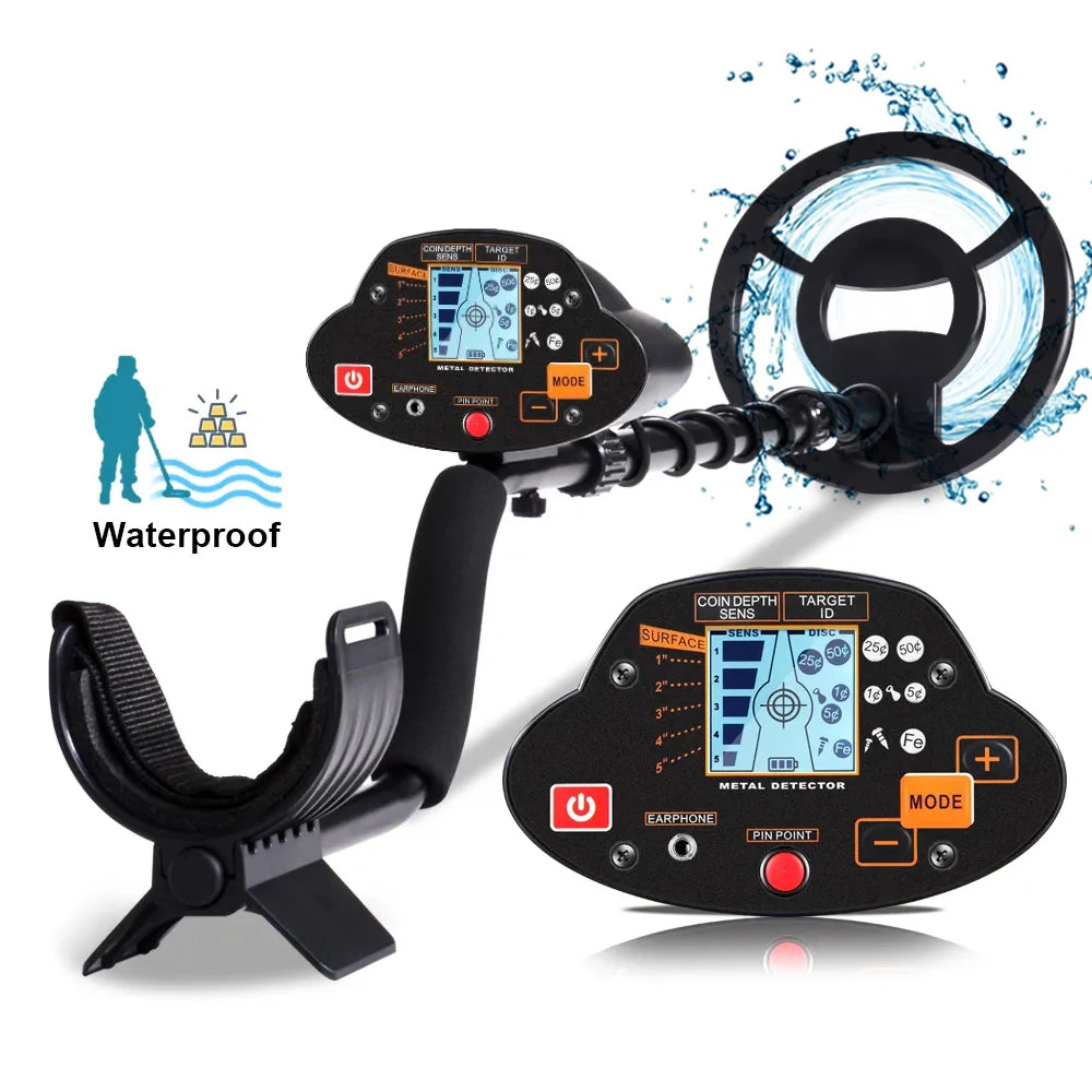 MD-5030 Underground Metal Detector LCD Display Pinpoint Function High Sensitivity Waterproof Search Coil for Coins,Relics,Gold