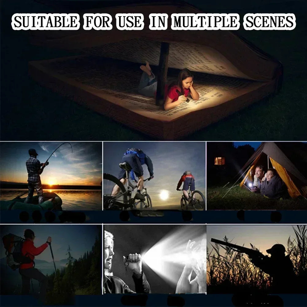 2000LM Ultra Bright P50 LED Flashlight Tactical EDC Emergency Spotlight Telescopic ZoomHandheld Torch  w/ 14500/18650 Battery