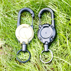 1/2Pcs Retractable Key Chains Anti-theft Metal Easy-to-pull Buckle Rope Elastic Keychain Sporty Retractable Key Ring