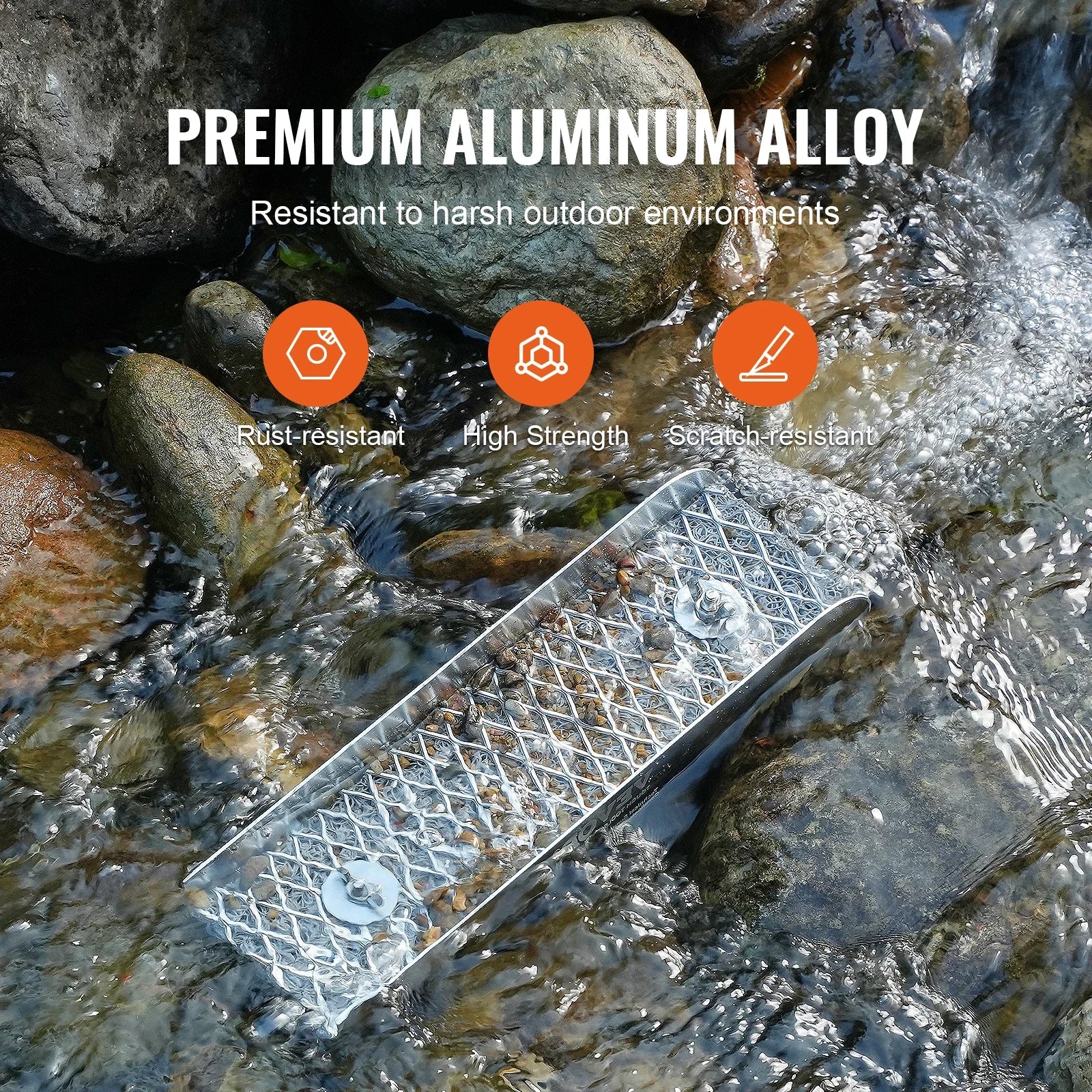 VEVOR Gold Panning Kit With Mini Sluice Box,12/50In Aluminum Gold Mining Equipment, 16/23 PCS Prospecting Kit with Gold Pan