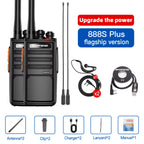 2PCS Baofeng 888SPLUS UHF 400-470MHz Portable Handheld Two-Way Radio Set 16 Channels 3-5km Ran Communication Cars Motorcycles