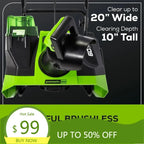 "60v 20-inch cordless snow blower with 5.0ah battery and charger"