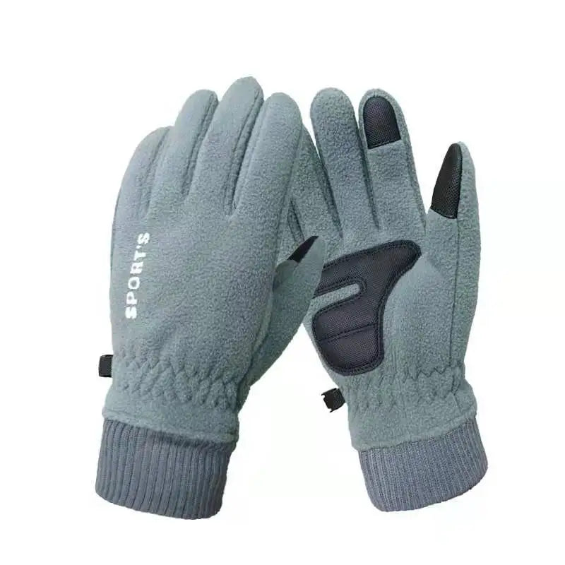 Winter Men's Gloves Polar Fleece Thick Warm Women Cycling Sports Driving Waterproof Non-Slip Touch Screen Motorcycle Gloves