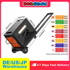 Greenery Portable Power Station 2500W/2304Wh Large Capacity Solar Generator with Cart Fast Charging Emergency Power for Backup