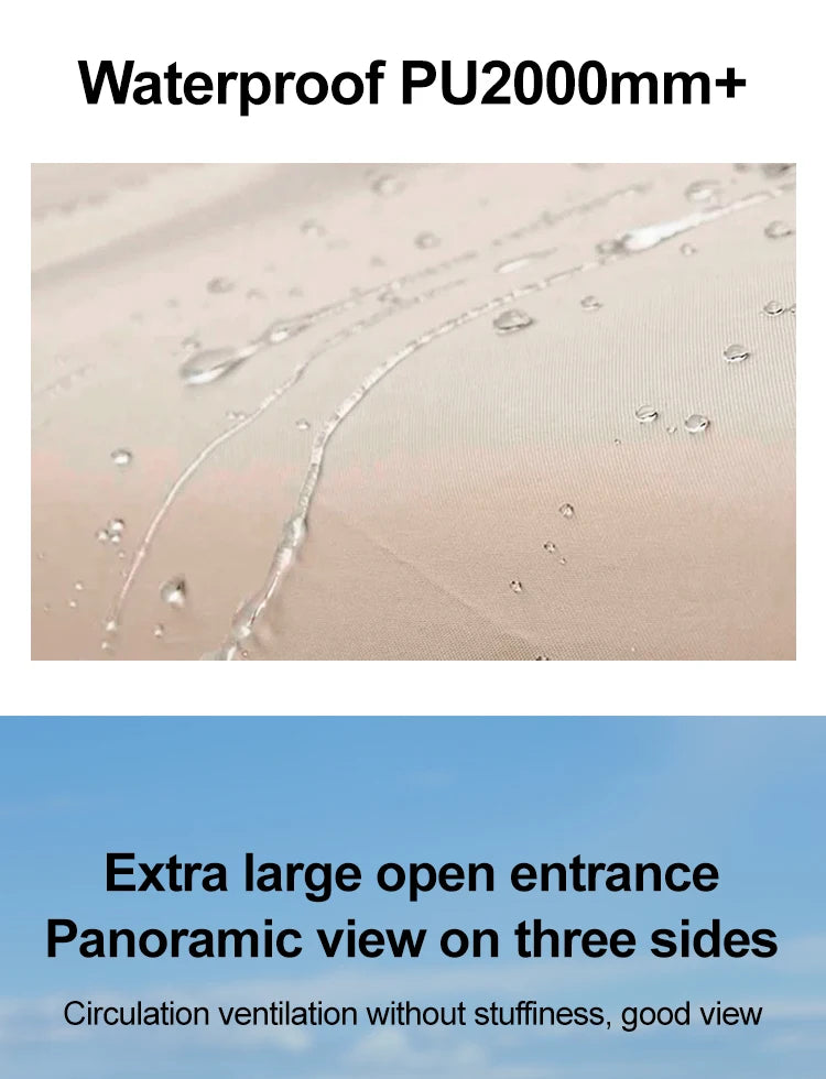 Sonuto Outdoor 3-4P One-Touch Camping Tent Quick Automatic Opening Beach Fishing Tent Family Travel Picnic Park Anti-UV Shade