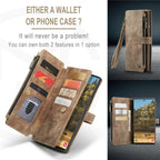 Flip Leather Phone Case For Samsung Galaxy S25 Edge S24 Ultra S23 FE S22 S21 S20 Plus Note 20 A16 A56 Zipper Wallet Card Cover