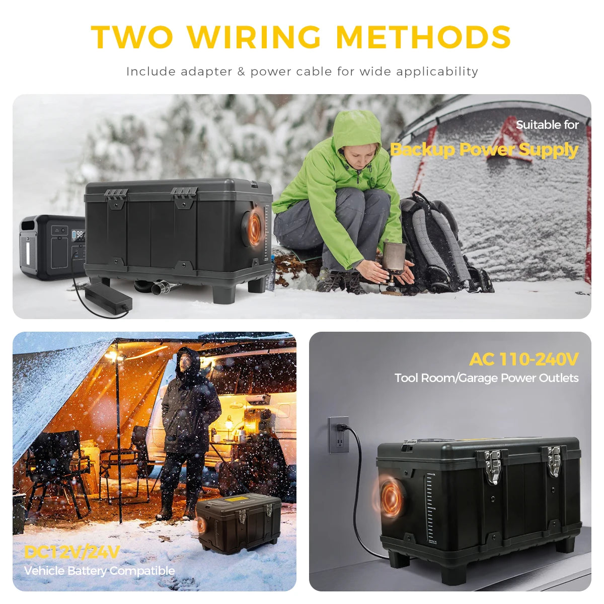 2025 Sunster 8KW 12V&24V&110-240V toolbox diesel Parking air heater w/Bluetooth&Ultra-Low Noise Night For Car RV Camper Rent