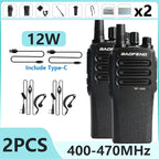 1/2PCS BaoFeng BF 1909 12W High Power Walkie Talkie Long Range UHF Two Way Radio Type C Charging Transmitter Upgrade UV 5R UV 82