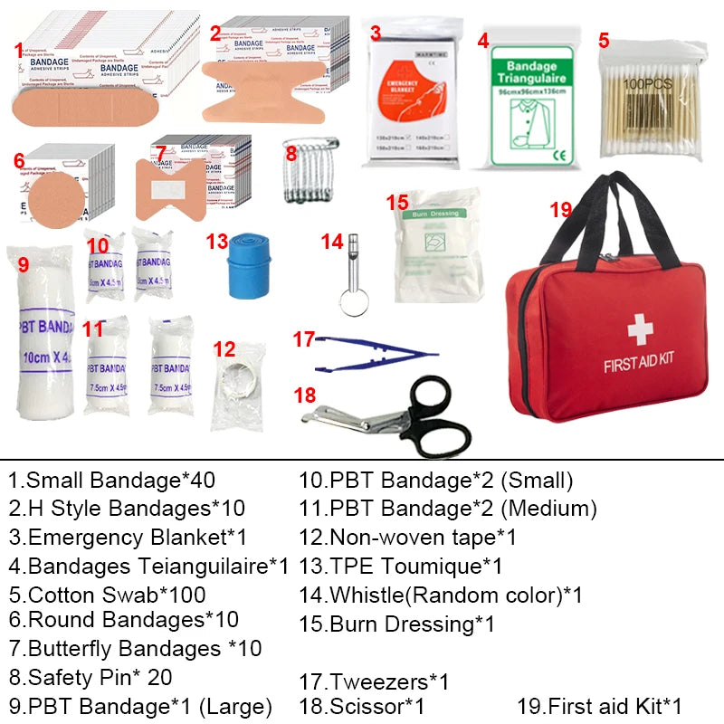 First Aid Kit，First Aid Supplies for Emergencies and Survival Situations | Ideal for Cars, Trucks
