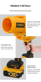 Dewalt 30000RPM Brushless Air Blower Cordless Turbo Fan Handheld Violent Fan Dryer 20V Rechargeable Dust Blowing Tool