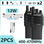 1/2PCS BaoFeng BF 1909 12W High Power Walkie Talkie Long Range UHF Two Way Radio Type C Charging Transmitter Upgrade UV 5R UV 82