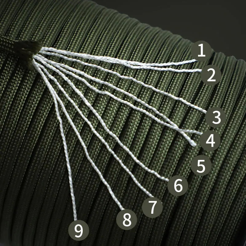 50m 650 Paracord 9 Strand 4mm Tactical Parachute Cord Camping Accessories DIY Weaving Rope Outdoor Survival Equipment