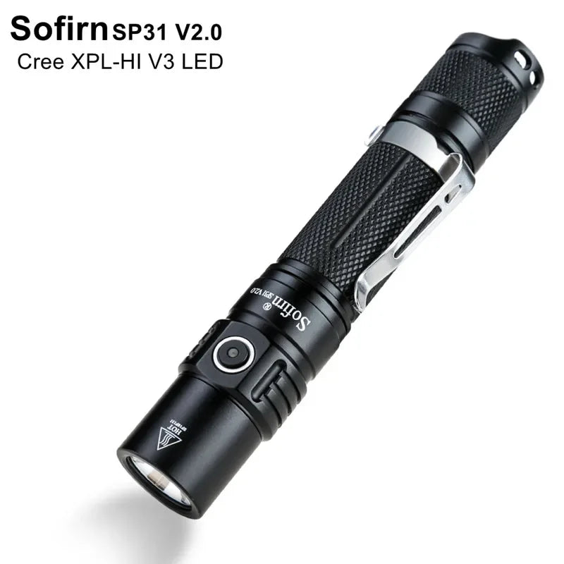 Sofirn SP31 V2.0 Led Torch Light 1200lm 18650 XPL-HI 5300-5700K LED Flashlight Tactical Lamp High Power Flashlight  Lanterna