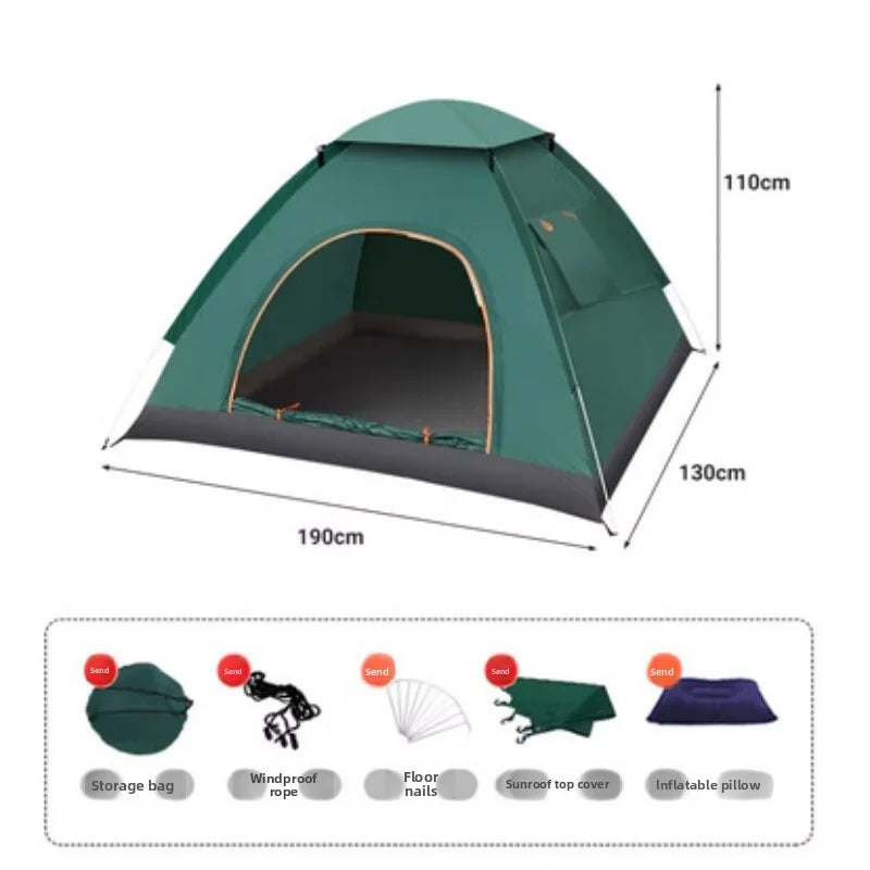 2-3 Person Camping Tent Automatic Tents for Camping Waterproof Family Camping Tent Easy Set Up Tent Portable Windproof Dome