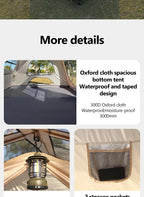 Sonuto Automatic Large Camping Tent 3-8 Person Quick Setup Double Hall Ridge Tent with Canopy for Outdoor Family Adventures