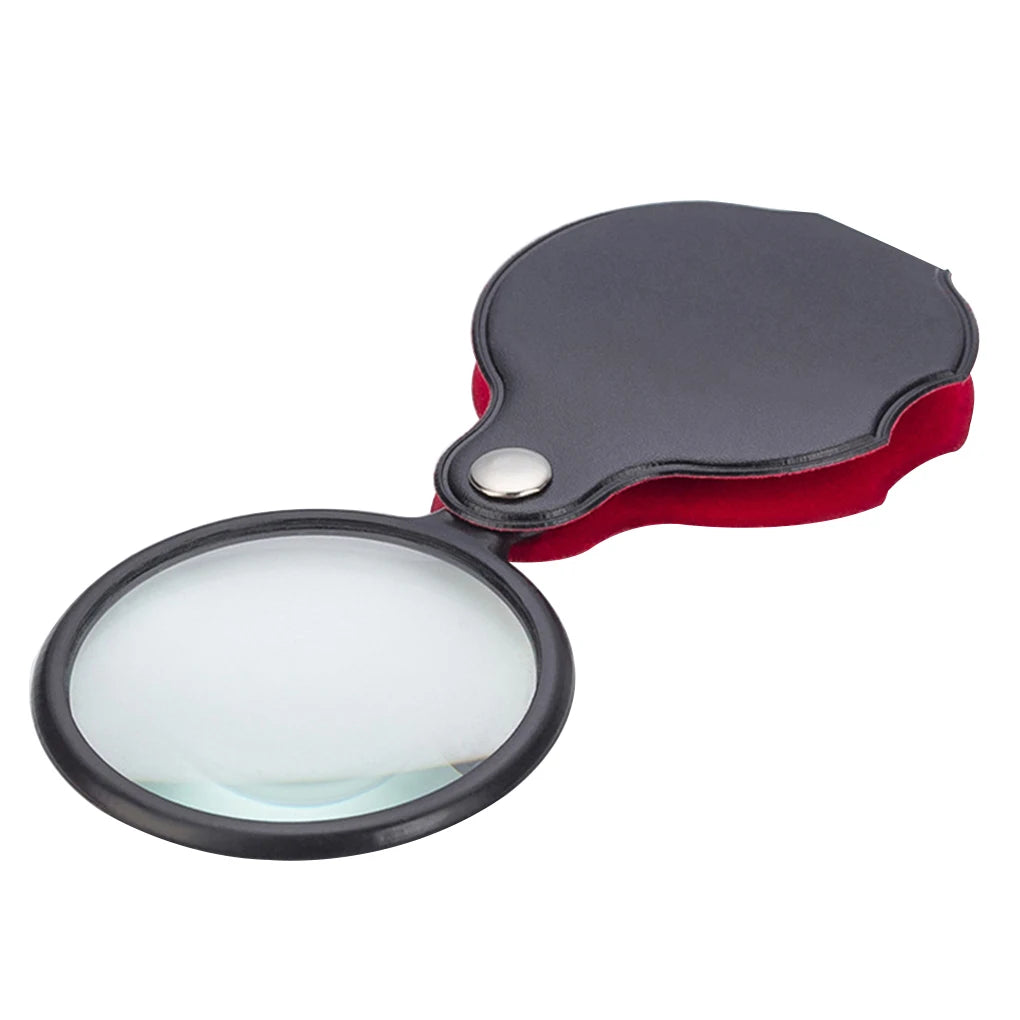10X Folding Magnifier Portable Handheld Magnifying Glass Lens Mini Pocket Jewelry Reading Loupe Glasses for Elderly 50/60/70mm