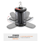 Solar Rechargeable LED Camping Lamp 4 Leaf Foldable Tent Lamp Warm Fire Atmosphere Lamp Outdoor Emergency Lighting Torch Lantern