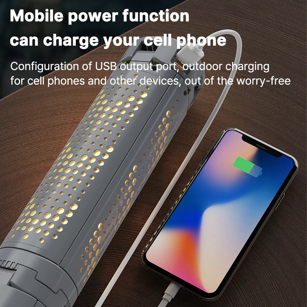 Outdoor Retractable Camping Lamp Portable Rechargeable Work Light 1000 Lumen Telescopic Hiking Fishing Home Emergency Lanterns