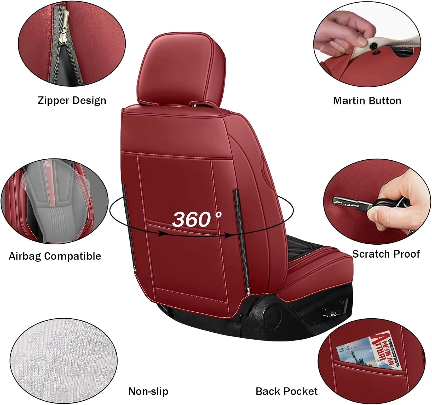 Car Seat Cover Full Set for Lexus RZ450e 2023-2025,Faux Leather Seat Cover for Car,Breathable Vehicle Cushions Cover Waterproof