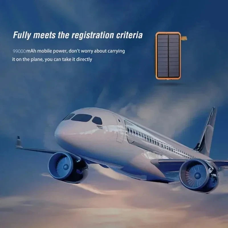 Xiaomi Solar Power Bank 20000mAh with 4 Solar Panel Wireless Charger Powerbank for iPhone 15 Huawei Xiaomi Samsung Poverbank Hot