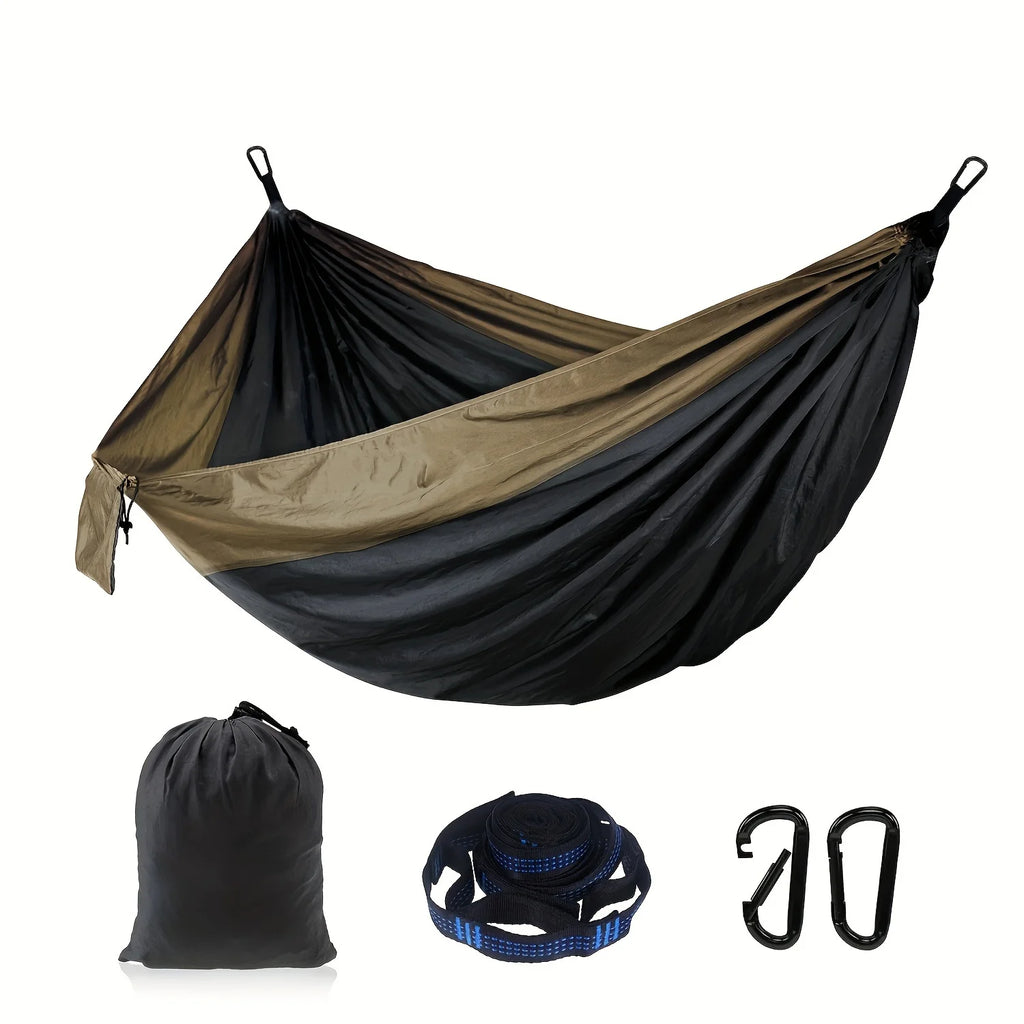 Premium Double Hammock with Tree Straps and Carabiners for Couples - Ideal for Camping and Travel Adventures